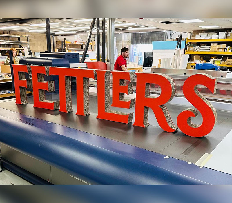 Bespoke props in line with the new brand visuals created by Impression